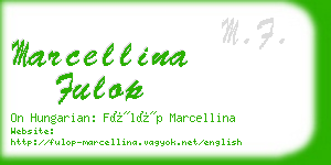 marcellina fulop business card